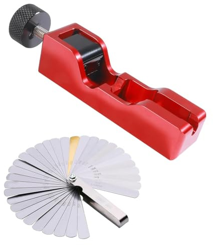 Kueohse Herramienta para Bujías, Herramienta para Coche, Calibrador de Bujías con Calibre de Acero de 32 Hojas, Calibrador de Bujías para Accesorios de Coche.