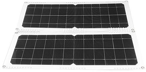 Hyuduo Panel Solar, Cargador Solar Monocristalino Plegable 20W 12V Placa de Cargador Portátil para Mantenimiento de Batería de Coche Viajes Al Aire Libre Camping