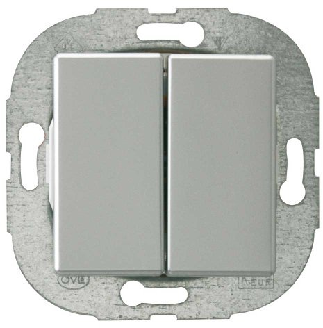REV Ritter 0500658551 StQuadro Serien-Schalter, Silber