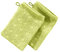 Möve Waschhandschuh 2er-Pack Quadretti Walk-Frottier hellgrün Größe 15x20 cm