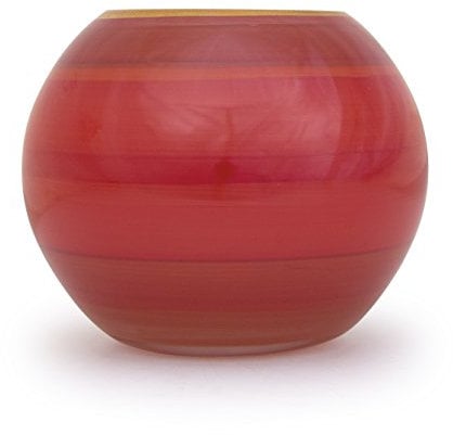 Angela neue Wiener Werkstaette Vase en Verre orné de Boules - Rouge - 14 x 14 x 14 cm