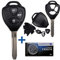 mt key Telecomando telecomando per auto, 1 custodia a 3 tasti, 1 pezzo vergine + 1 batteria CR2016 per Toyota Auris E15 Hilux RAV4 III Yaris P13 IQ Verso S