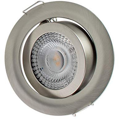 Rolux LED Einbauluechte - Einbaustrahler - 5W - Direktanschluß 230V - 3000K Warmweiß -Dimmbar sowie Schwenkbar -Bohrloch 68mm - IP20 - Energiesparende Einbauleuchte DF-9243-3