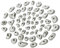 ALPIDEX 60 Klettergriffe | Kletterfläche 4-8 m² | Griffe Größen L, M, S, XS | Starterset | Klettersteine | Klettergriffset - Farbe: White-Black