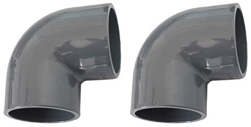 well2wellness® PVC Klebefitting Winkel 90° - 50mm - 2 Stück (200017)