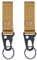 TRIWONDER Taktische Schlüsselanhänger, Gürtel karabiner, Gürtelclip, Molle karabiner, Gurtband für Bergsteigen Camping Wandern Outdoor Aktivitäten (Khaki - 2)