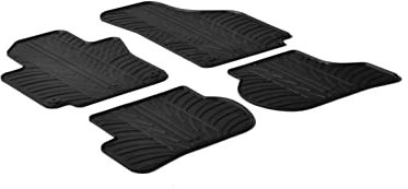 Gledring Satz Gummimatten kompatibel mit Volkswagen Golf V,VI Plus 2009- / Seat Toledo 2005-2012 (T Profil 4-teilig + Montage-clips)