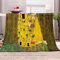 CLZHAO Kuscheldecke150x200cm Klimt Kuss Flanell Decke Flauschige Weich Warm Fleecedecke Sofadecke/Couchdecke Mikrofaserdecke Tagesdecke TV Decke Wohndecke