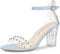 Allegra K Damen-Sandalen mit Blockabsatz, Knöchelriemen, transparent, himmelblau, 38 EU