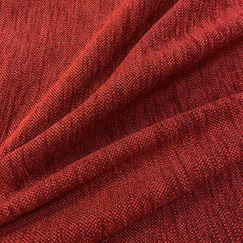 Kt KILOtela - Dekostoff, Polsterstoff, Möbel Bezugsstoff, Doppelseitiges Chenille, Polsterung für Stühle, Sofas, Möbel, 100 cm Länge x 280 cm Breite, Rot