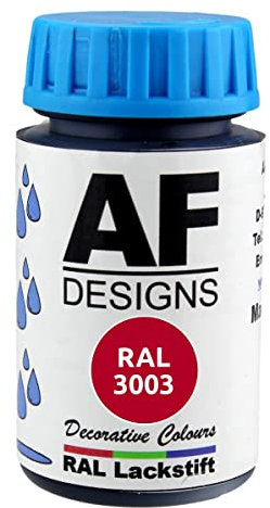 Alex Flittner Designs Lackstift RAL 3003 RUBINROT glänzend 50ml Holz Metall Möbel Bad Retuschierlack Reparaturlack