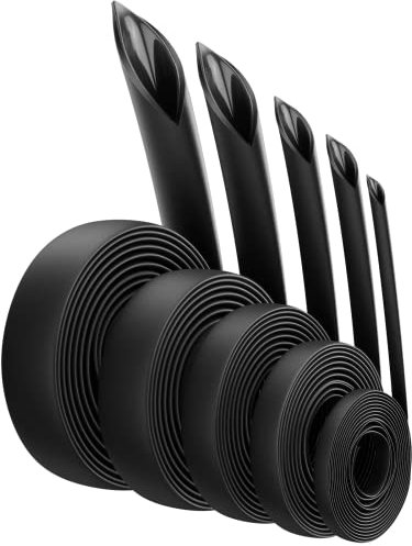3:1 Gaine Thermorétractable-Ø30mm & 2m de Longueur,Gaine Retractable au Mètre,Étanche,Ruban Isolant,et Gaine Retractable pour Fil Electrique de Connexion de Câbles,5 Options de Diamètre(Noir)