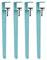 Pieds de Serrage de Table en Forme de F,4 Pieds de Table de Meubles en Métal Réglables,pour Console Bureau de Salle à Manger de Bricolage,Sans Perçage,avec Une Clé Allen (71cm,Blue)