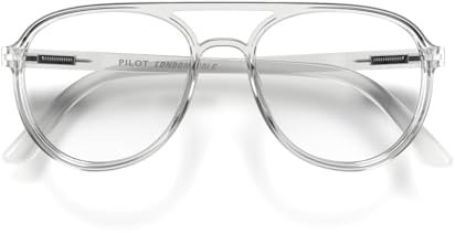 LONDON MOLE Brillen | Pilot Lesebrille | Pilotleser | Coole Leser | Stilvolle Lesebrille | Unisex | Federscharniere | Transparent | + 1,5 Vergrößerung