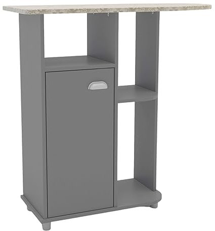 Miroytengo Mueble Auxiliar De Planchado Color Gris 91x91 cm