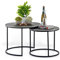 casamia Couchtisch Carlton Metall rund 2er ø55u.45cm Beistelltisch Set