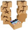 12PCS Boîtes Cadeaux Kraft avec Couvercles et Ruban, 20 x 20 x 10 cm Bowknot Boite Cadeau, Grande Boite Cadeau Décorative pour Mariage, Anniversaire, Noël (marron)