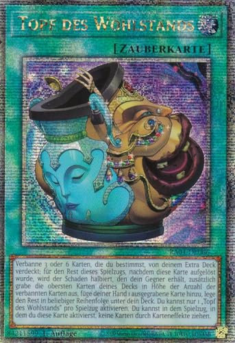RA01-DE066 - Topf des Wohlstands - Quarter Century Secret Rare - 1. Auflage - DEUTSCH - 25th Anniversary Rarity Collection - mit LMS Trading Fieldcenter-Karte Yugioh