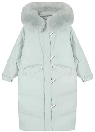 SUICRA Daunenjacken für Damen DOWN JO JO JAINE DAMEN WINTER WINTER Länge über das Knie dicke langärmlige Horn-Button-Jacke (Size : S)