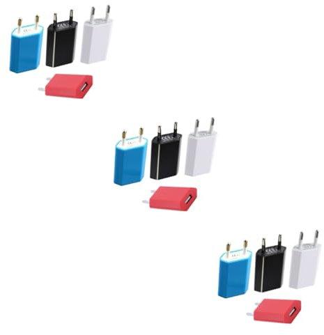 Uonlytech Adaptador De Pared USB para Teléfono Móvil Cargador De Pared con Enchufe USB 3 Uds Enchufe De Alimentación para Teléfono Móvil De Cuatro Generaciones