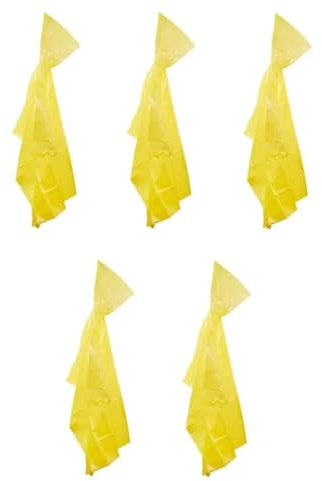 Provance 5x Regenponcho mit Kapuze Regenjacken für Konzerte Festivals Wandern Radfahren Wasserdicht Durchsichtig Outdoorjacke Regencape (Kunststoff, Gelb)