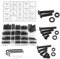 huruirui M5 M6 M8 Muttern und Schrauben Set Linsenkopfschrauben Innensechskantschrauben Kit, Unterlegscheiben Sortiertes Set,310Stück Gewindemaschine Sechskantschrauben Verschluss Kit Schwarze
