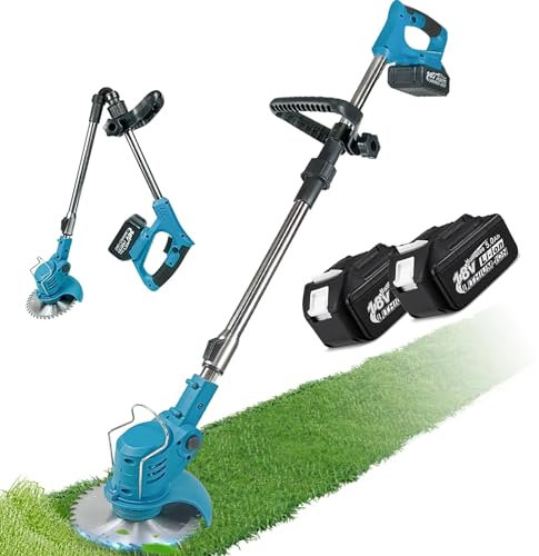 ZbOLi Coupe-Herbe télescopique léger avec 2 Batteries compatibles avec Une Batterie 48 V, Coupe-Herbe électrique pour Coupe-Bordure de Jardin, pour l'élagage des Mauvaises Herbes