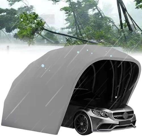 Parcheggio semi automatico, Capannone retrattile portatile per auto, parasole esterno resistente, Garage per capannone auto per tutte le stagioni ()