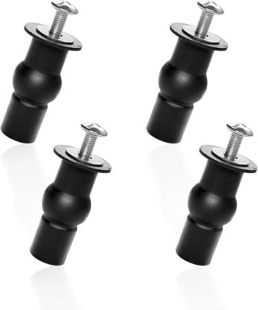 Set di 4 viti per sedile del WC, fissaggio del sedile del WC, fisso, copriwater, viti universali, set di viti di fissaggio per WC, set di tasselli per il montaggio superiore, cerniera accessori
