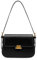 eLymwoo Damen Echtleder Unterarmtasche Handtaschen Mode Tofu Tasche Crossbody Umhängetasche, Schwarz