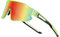 DUCO Kinder Sonnenbrille Jugend Baseball Sonnenbrille Leicht TR90 Rahmen UV400 Sport Radfahren Sonnenbrillen für Jungen Mädchen DK268 (Clear Grün Rahmen Revo Orange Linse)