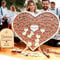 Neamon Hochzeit Gästebuch aus Holz Herzform Alternative Gästebuch Geburtstag Taufe Graduierung Dekoration Holz Puzzle mit 83 Holzherzen 1 Zeichen Stift Set (Goldweizen)