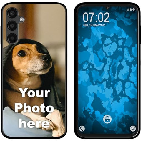 PhoneNatic personalisierte Handyhülle für Galaxy A16 Custom Silikon Case in schwarz zum selbst gestalten mit eigenem Foto Bild Text individuell
