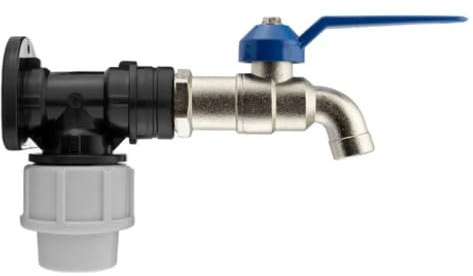 Wall Flange Kit 20mm MDPE - Designed for Secure and efficient Connections with 20mm MDPE Pipes Suitable for Gardening, Backyard, Around The House, Farmhouse (Simple Lever Tap 1/2)