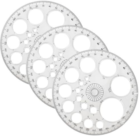 Kreisschablone zum Zeichnen,3 PCS Geometrische Formen Schablonen für Kinder,Kreis Schablone Vorlage,Schablonen Malen,Multifunktionales Quilling Schablone,für Zeichenhilfen, für DIY, Malen