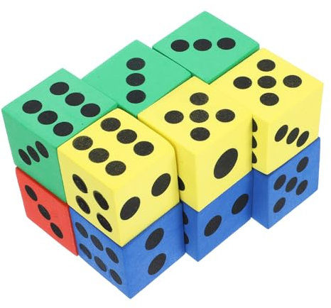 IMIKEYA Jumbo Schaum Würfel Lernspielzeug Für Party Favor Ideales Würfelspiel Für Spaß Und Bildung Farbenmix Ab Jahren