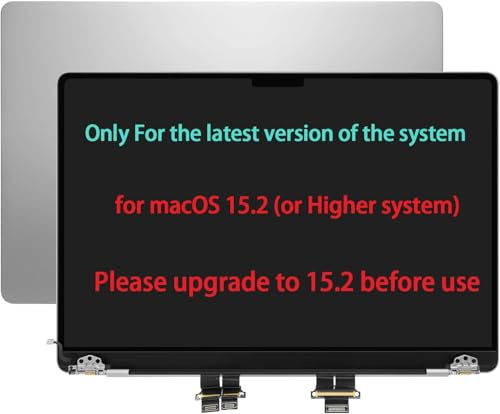 35,6 cm (14 Zoll) Ersatzbildschirm für MacBook Pro A2992 EMC 8407 M1 A2442 2021 EMC 3650 M2 A2779 EMC 8102 M3 A2918 EMC 8304 2023 LCD-Bildschirm, komplette Montage oben (Silber)