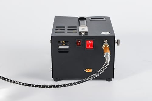 Mxmoonant 300Bar/30Mpa/4500Psi PCP Air Compressor, Oil-Free Portable Small Air Gun Compressor, High Pressure PCP Rifle, Pistol, Paintball Tank Air Pump with UK-Plug (220V AC or 12V Car Battery)