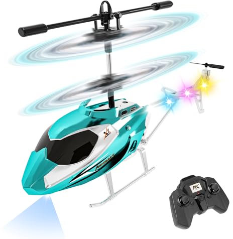 Hubschrauber Ferngesteuert Kinder,2.4G RC Helikopter Spielzeug mit LED-Licht Indoor helikopter Ferngesteuert 3.5 Kanäle Positioniert Höhe Flugzeug Weihnachts-und Geburtstagsgeschenke für Kinder Jungen