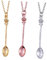 LIFKOME Collana Con Ciondolo A Forma Di Cucchiaino Da Tè Con Da 3 Pezzi Per Donne Con Catena Per Clavicola Decorazione A Forma Di Cucchiaio Stile Per Festival O Occasioni Speciali