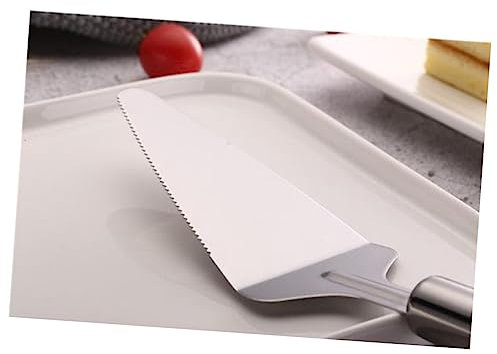 Zerodeko Herramienta de horneado pala de queso Raspador de acero inoxidable pala de pastel Silver