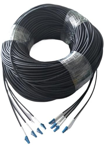 VJSUWI OM3 Glasfaser-Patchkabel 40M TPU 4-adrig wasserdicht LC SC FC(FC-FC OM3)