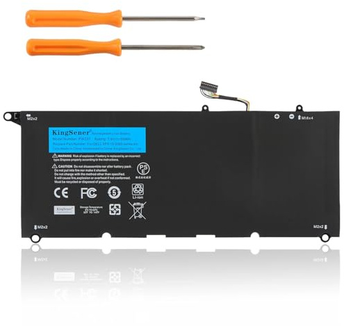 Kingsener PW23Y - Batteria di ricambio per notebook Dell XPS 13 9360 RNP72 TP1GT 7,6 V 60 Wh