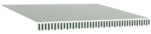 vidaXL Tessuto di Sostituzione per Tenda da Sole per Struttura 4x3.5 m Verde e Bianco