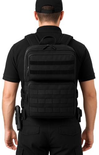 Generico Zaino Tattico Professionale per Guardia Giurata – Resistente, Organizzato e Imbottito per Laptop 17”