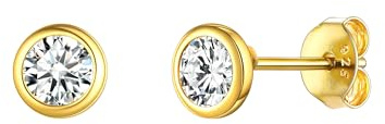 ChicSilver 3/4/5 Paires Boucle d’oreille Argent Femme-Lot de Petite Puce d’oreilles Plaqué Or/Rose Or/Argent 925 Cubique Blanc Cartilage Piercings Diamètre 3/4/5mm,Bijoux Fantaisie pour Femmes Fille