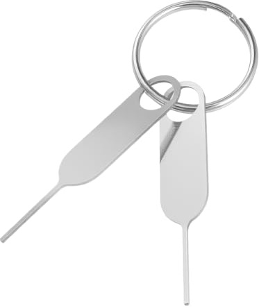 2Pack Universal Sim Card Tray Removal Tool, Card Pin with A Key Ring Ring | SD Removal Opening Tool Compatible with Most Phone Models Pads Smartphone Devices Brands