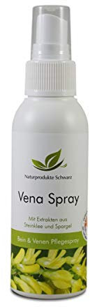 Naturprodukte Schwarz - Vena Beinspray & Venenspray - Mit Steinklee, Spargel & Birke, 100ml