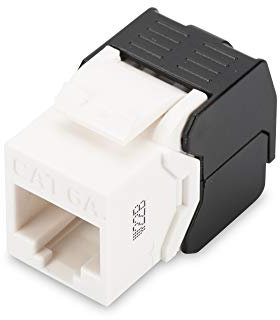 Módulo Keystone DIGITUS - Cat-6A - No apantallado - RJ45 - Clase EA - 500 MHz -10GBase-T - Herramienta de montaje Libre - Blanco