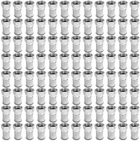 ARLI 200x F-Stecker 7 – 7,4 mm – Sat Antennen TV Koaxialstecker mit breiter Mutter & Dichtring | Für LNB Multischalter Receiver Antennentechnik